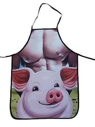 Фартук с приколом с принтом свиньи 80 на 60 см разноцветный Киев