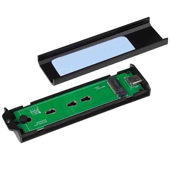 Корпус для M.2 NVME/SATA SSD CHIEFTEC CEB-M2C-TLE, aluminium,USB 3.2 Gen2 Type-C, Black, RETAIL Винница