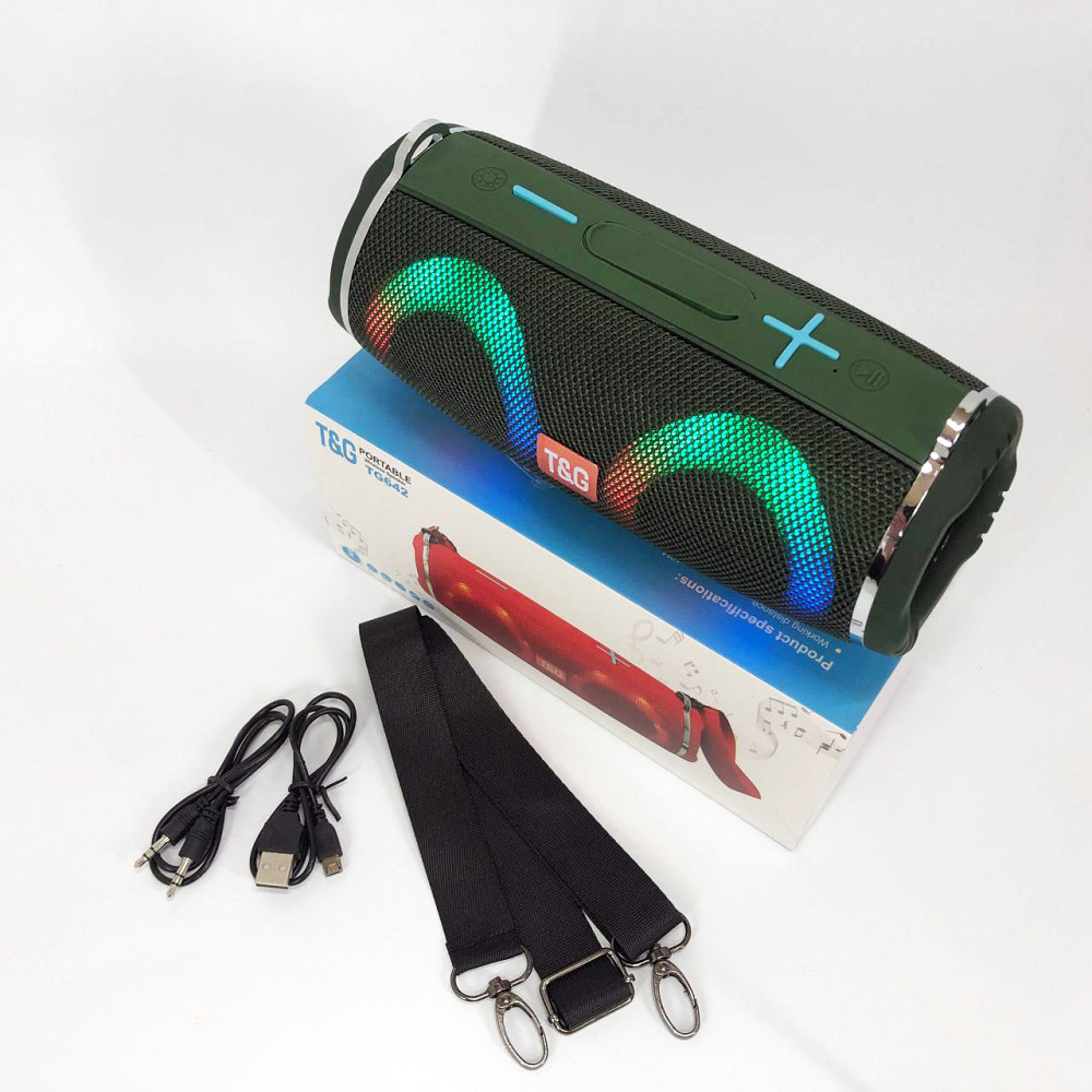 Портативна колонка зі світлодіодним підсвічуванням TG642, Портативна акустична bluetooth колонка OU-76 Івано-Франківськ - фото 2