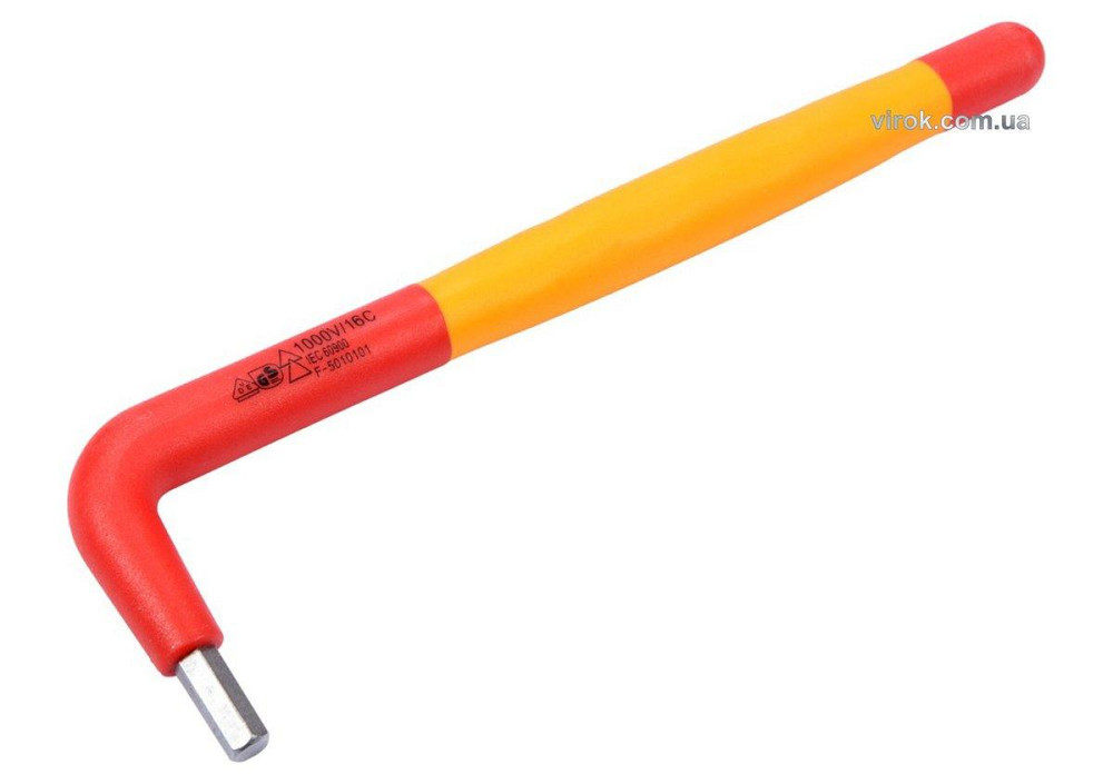 Ключ шестигранний електрика VDE YATO : тип "Г", М5 мм, L= 160x45 мм, до 1000V(DW) Одеса - фото 1