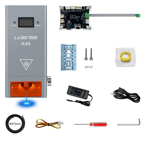 Потужний лазер Laser Tree K40 40Вт 450нм з подачею повітря для різання й гравіювання, модуль ЧПК Київ - фото 5