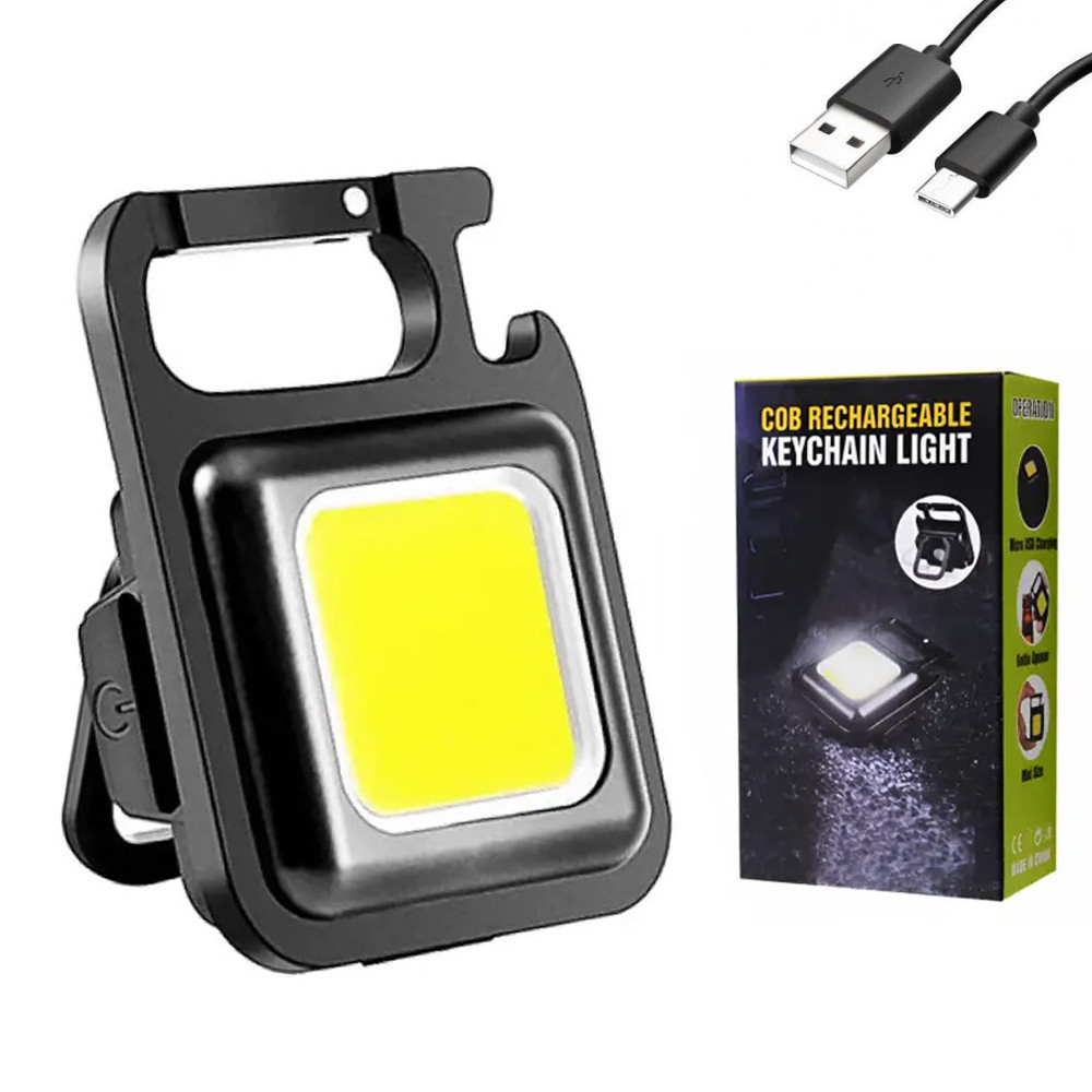 Ліхтарик брелок з карабіном та магнітом LED COB,500mAh SBR Київ - фото 1