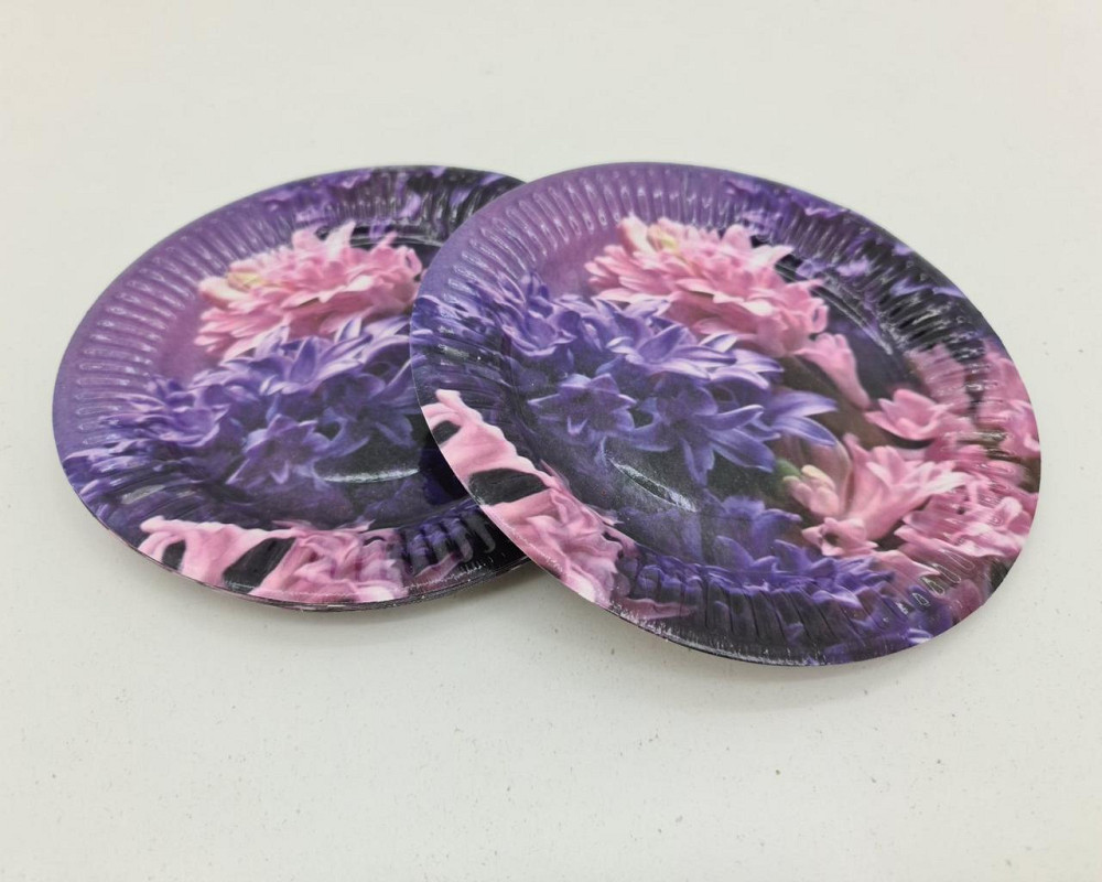 Паперова тарілка з малюнком 18 см "No 28" Гортензія" 10 шт (1 пачка) Харків - фото 4