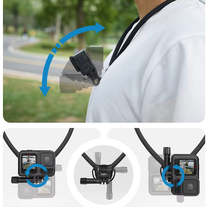 Кріплення на шию для екшн-камери з ременями на груди Telesin S2-HNB-09 Київ - фото 2