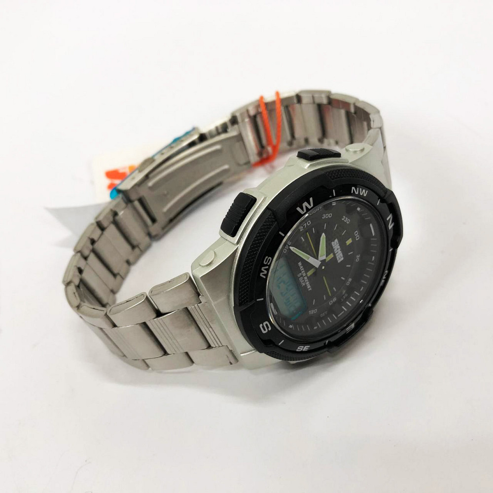 Часы спортивные армейские SKMEI 1370SI, Тактические военные часы для ЗСУ Хорошие наручные мужские BU-71 Львов - изображение 4