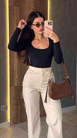 Жіночий базовий боді з довгим рукавом віскоза Чорний, 42/44 Одеса