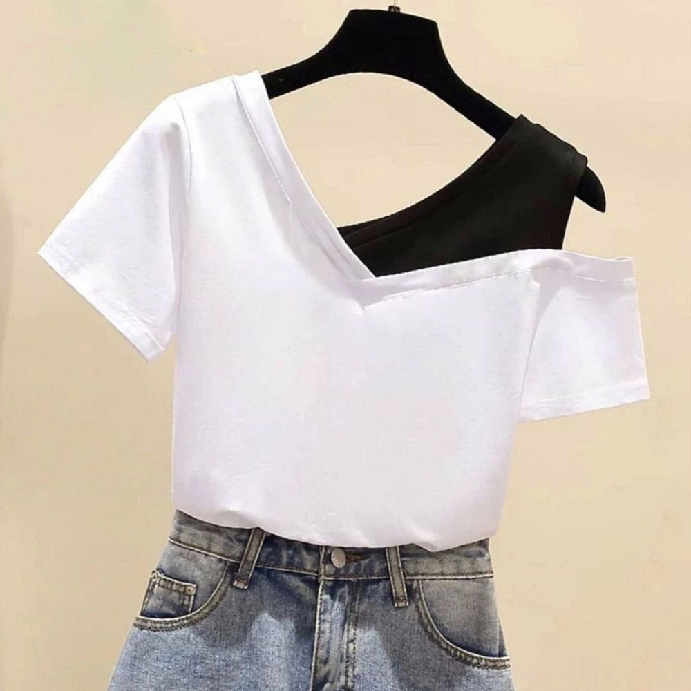 Трикотажна футболка "Black&White" оптом | Норма і батал Білий, 50-52 Київ - фото 8