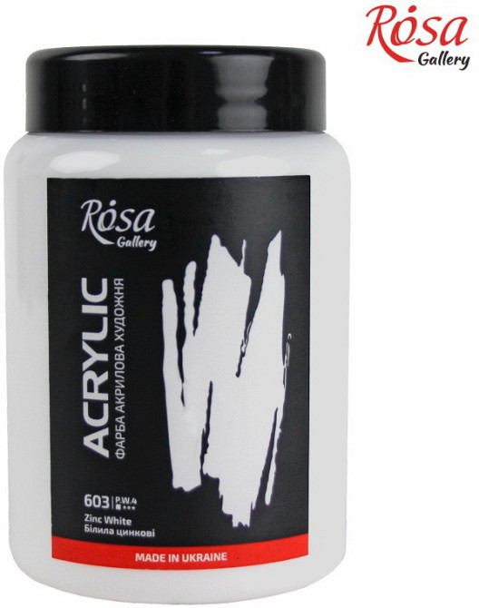 Фарба акрилова Білила цинкові (603) 400мл ROSA Gallery Київ - фото 1
