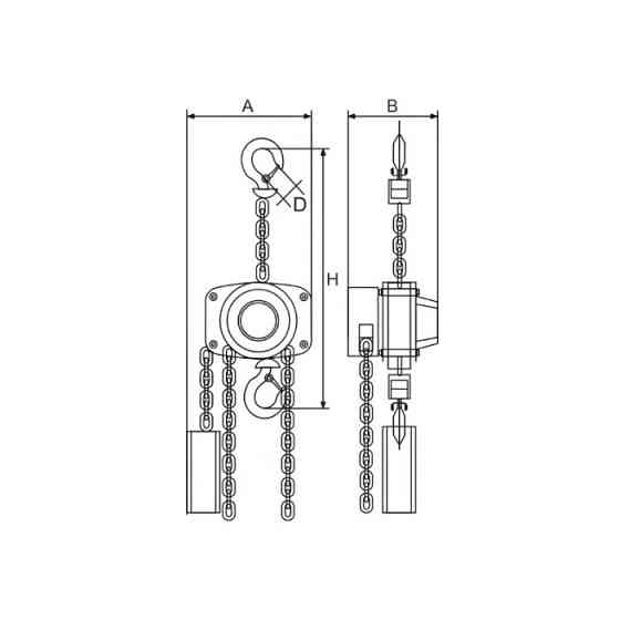 Таль цепная ручная обратного хода 1,0 т / 6 м BLACKLINE 6000 Одесса