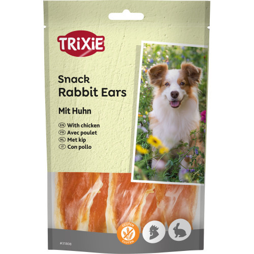 Лакомство Trixie Rabbit Ears with Chicken для собак ушки кролика и филе курицы 80 г Киев - изображение 1