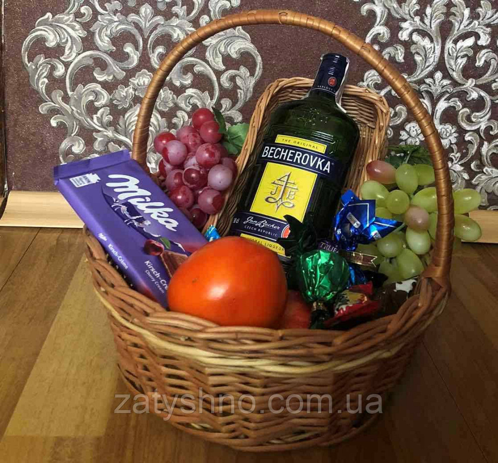 Кошик плетений з лози для подарунків співробітникам Київ - фото 4