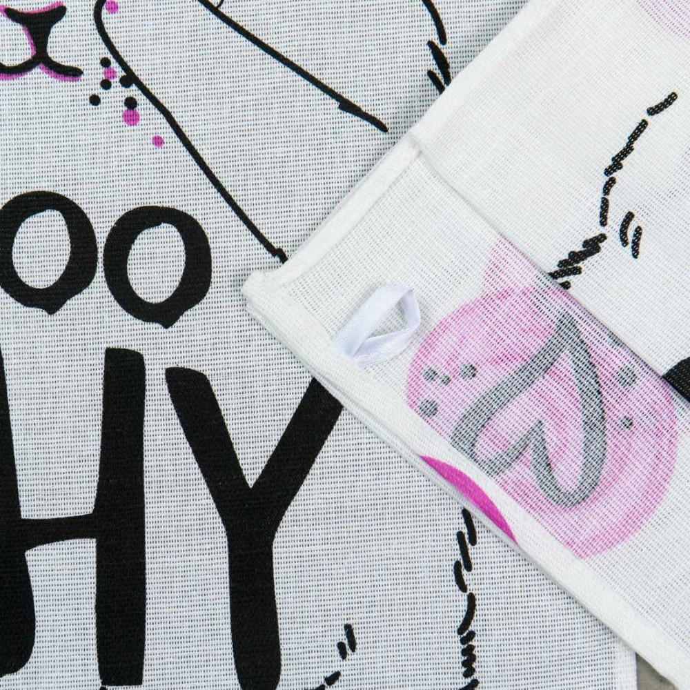Кухонное полотенце рогожка с принтом Cats GM Textile 35х61см 180г/м2 (Белый) Сумы - изображение 3