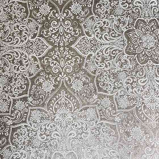 Шпалери флізелінові еко Rasch Kerala 0.53х10 м вензелі східний малюнок темно-сірі сріблясті Київ