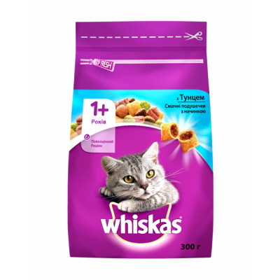 Сухий корм для кішок Whiskas з тунцем 300 г (5900951304255/5900951014093) Вінниця - фото 1