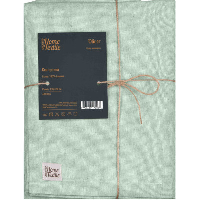 Скатертина Ardesto Oliver, 100% бавовна, аквамарин 136х180 см (ART08OA) Вінниця - фото 1