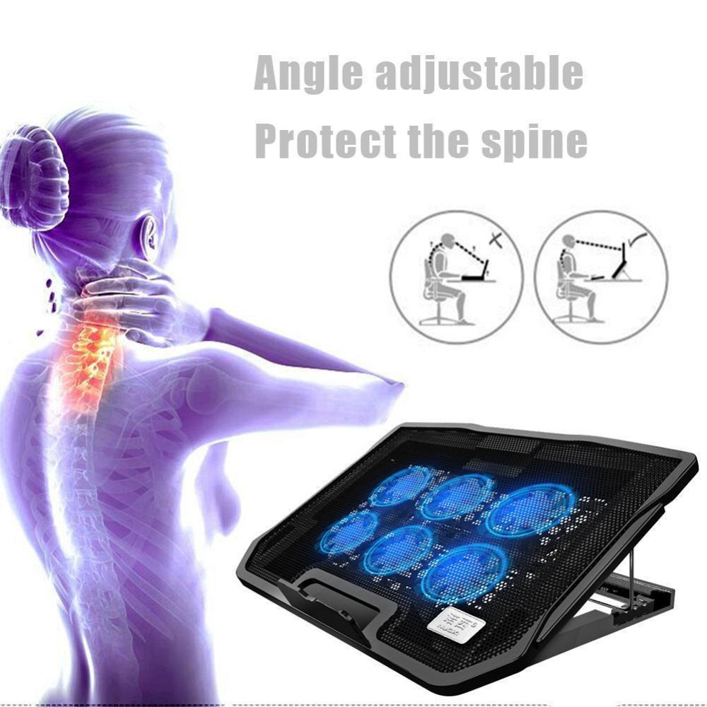 Підставка під ноутбук H9 охолоджуюча з підсвічуванням (до 17") Вінниця - фото 9