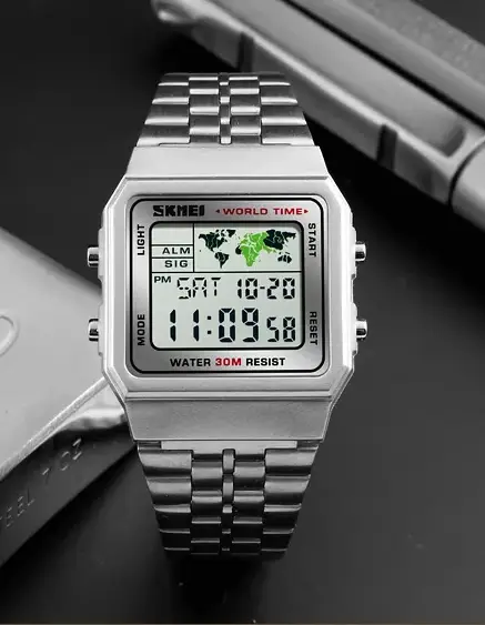 Чоловічий наручний годинник Skmei 1338 (Сріблястий) Вінниця - фото 5