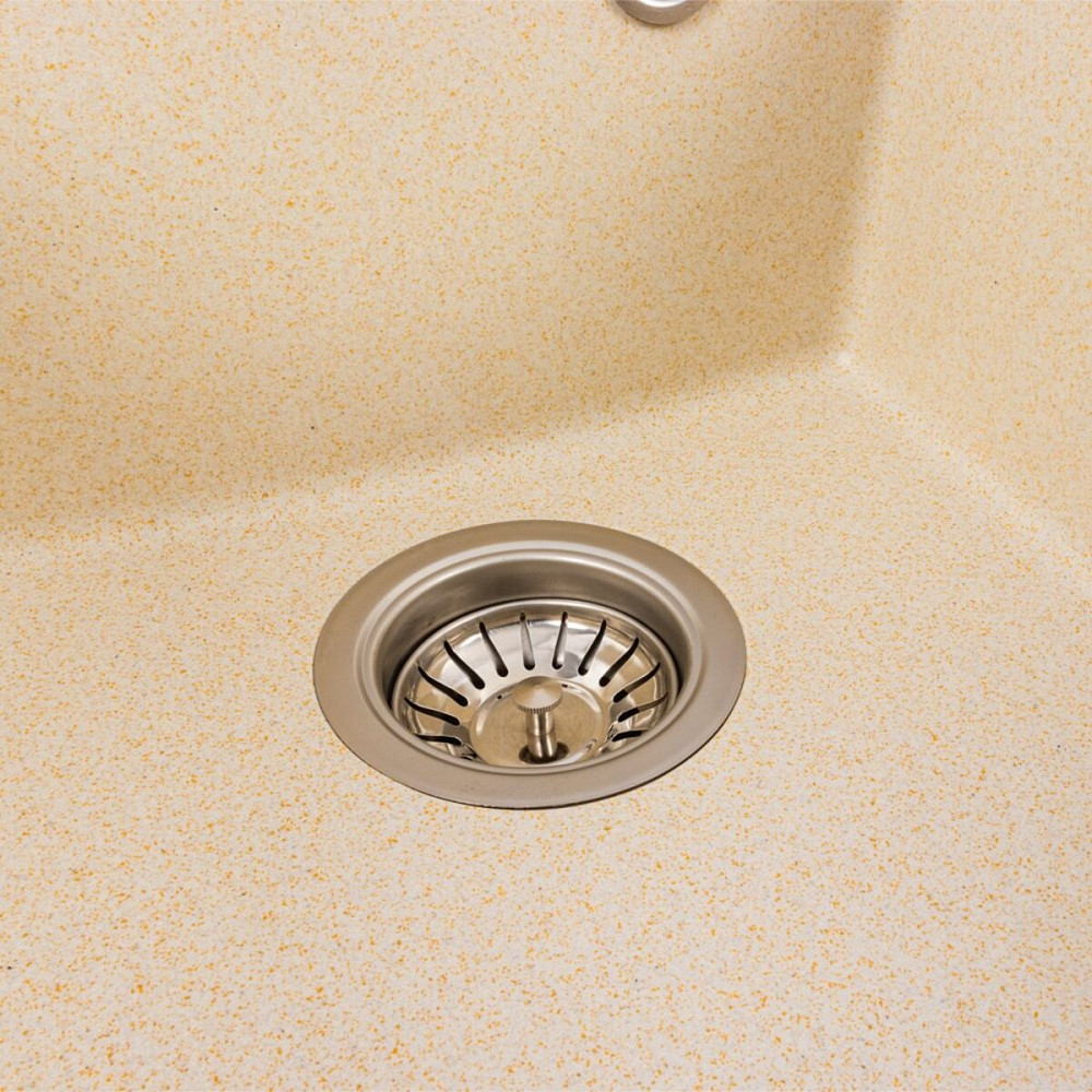 Гранітна мийка для кухні VALESO ROXY 3744 матова Пісок Коломия - фото 6