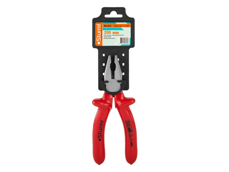 Пасатижі діелектричні 200 мм 1000 В Sturm 1020-03-1-200 (читувати опис) Рівне - фото 1