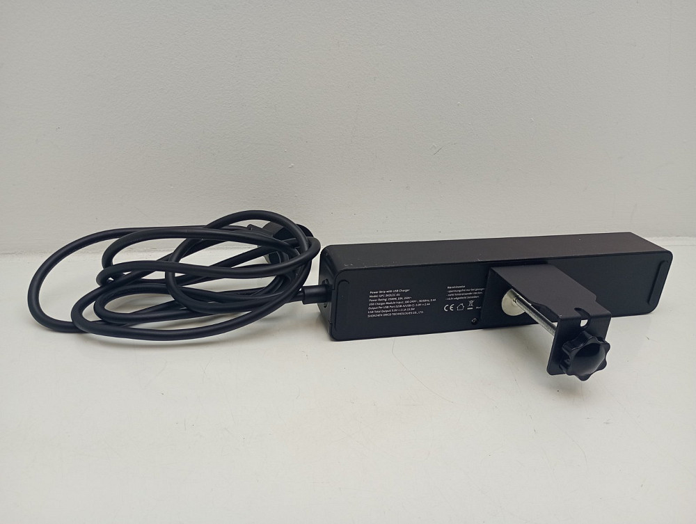 Мережевий подовжувач з кріпленням до столу 7-в-1: 3 розетки + 2 USB-A + 2 USB-C Ntonpower 1.5м (товар вживаний) Луцк - изображение 6