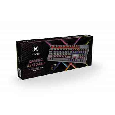 Клавіатура Vinga KBGM160 LED Outemu Blue USB Black (KBGM160 Black) Вінниця