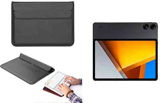 Чохол-конверт VitoCase для Xiaomi Poco Pad, з функцією підставки для планшета Чорний Київ