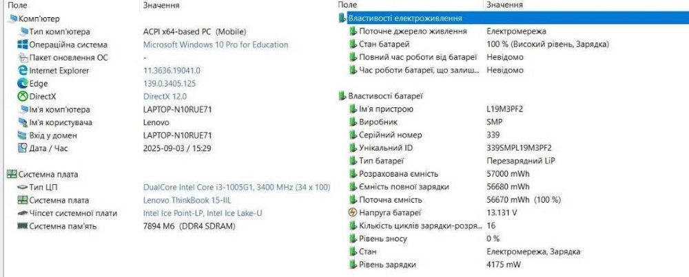 Lenovo ThinkBook 15-IIL 20SMS19V00 в идеальном состоянии, почти новый. Киев - изображение 1