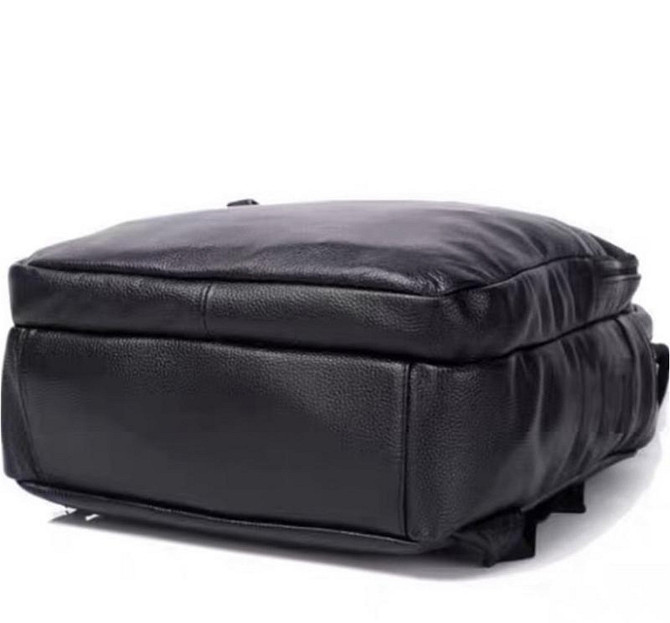 Городской мужской кожаный рюкзак черный Tiding Bag B2-03555A Каменское - изображение 3