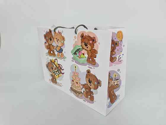 Бумажный большой горизонтальный пакет  36/22/10(артBG-163) (12 шт) Харьков