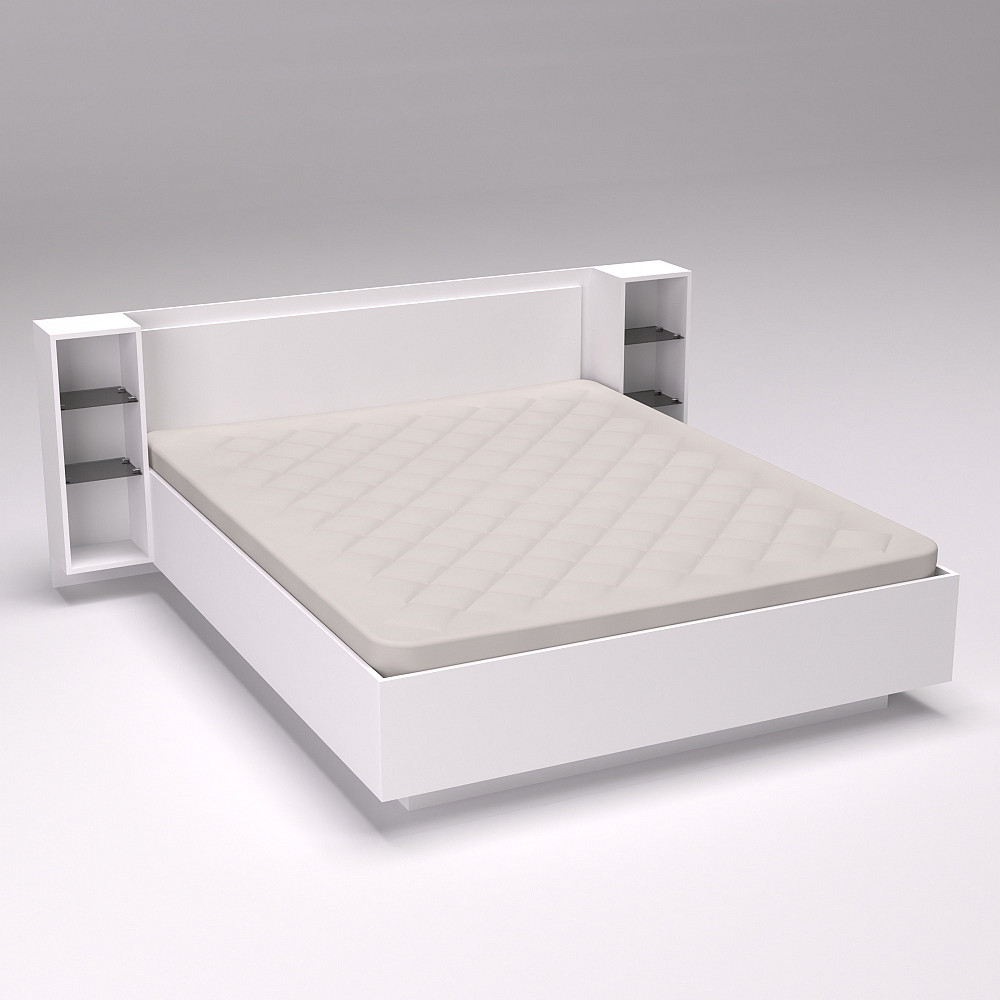 Ліжко Крістал №1 двоспальне, Білий, 2035х1976х850 Львів - фото 1