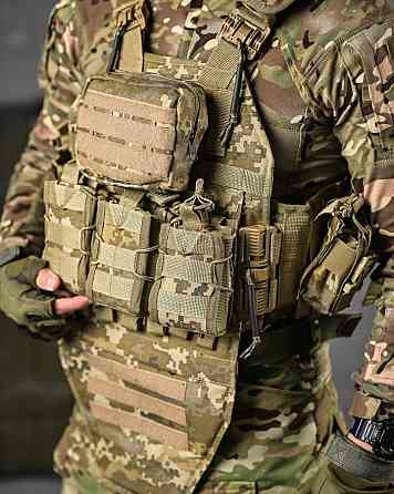 Плитоноска 4 швидкі скидання з напашником Cordura піксель ДЛ63965 Київ