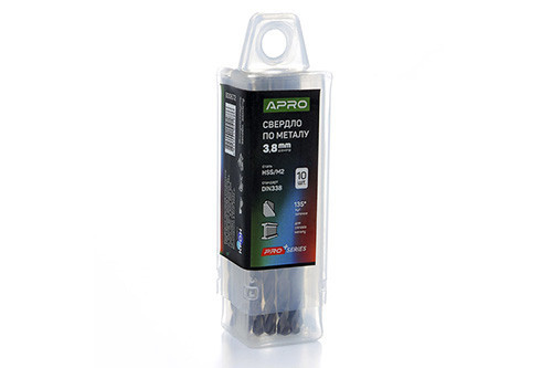 Свердло для металу HSS/M2 (6542) Ø 3, 8 мм (тубус, раз 10 шт.) PRO APRO Рівне - фото 1