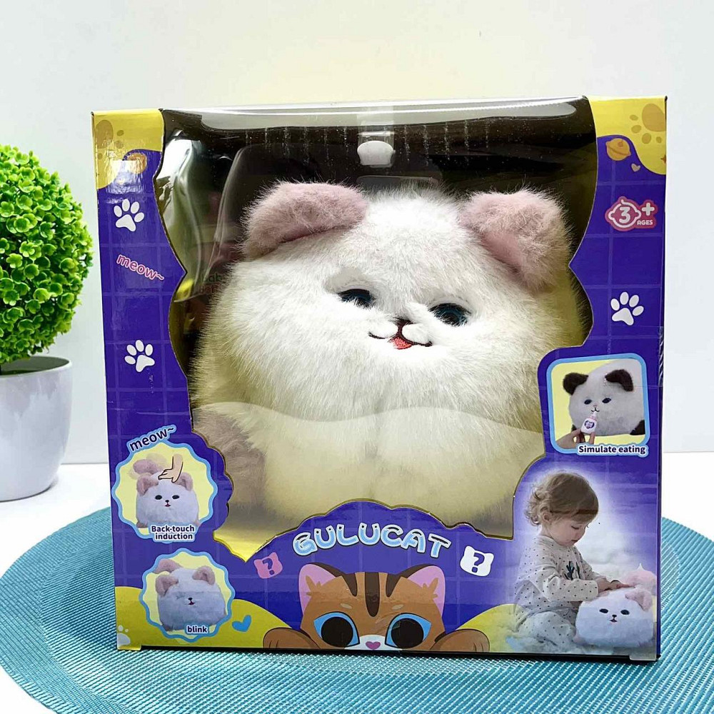 Кошеня інтерактивне Cute Cat виляє хвостиком звукові ефекти Білий з рожевим (933-103 E) Чернігів - фото 2