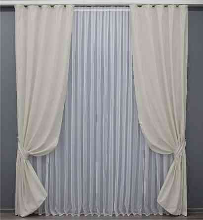 Комплект готовых штор VR-Textil Софт № 1440ш Молочный 140х270 см 2шт (33-0338) Киев