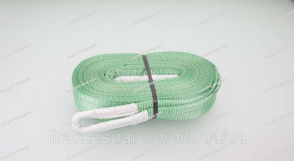 Буксировочный трос 6м 14т петля-петля Буксировальный ремень петля-петля 6м 14т Луцк - изображение 1