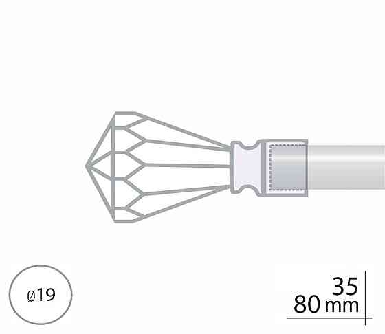 Закінчення для карнизу Orvit ЛУЧЕТТА 19 мм ЗОЛОТО Львів