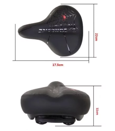 Велосипедное седло AL-6401 22х17.5см (Черный) Винница