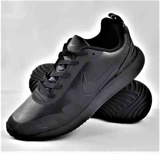 Кроссовки Nike Мужские Чёрные Кожаные Найк (размеры: 44) Видео Обзор Днепр
