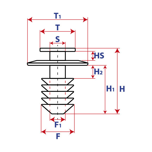 Клипса обшивки двери, порога Citroen Peugeot Renault 7703077469 6991Y8 9654280780 1612108380 9341PF 15555 Киев - изображение 2