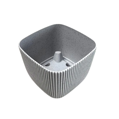 Вазон Mergan 0,27л квадратний сірий ELIF Житомир - фото 5