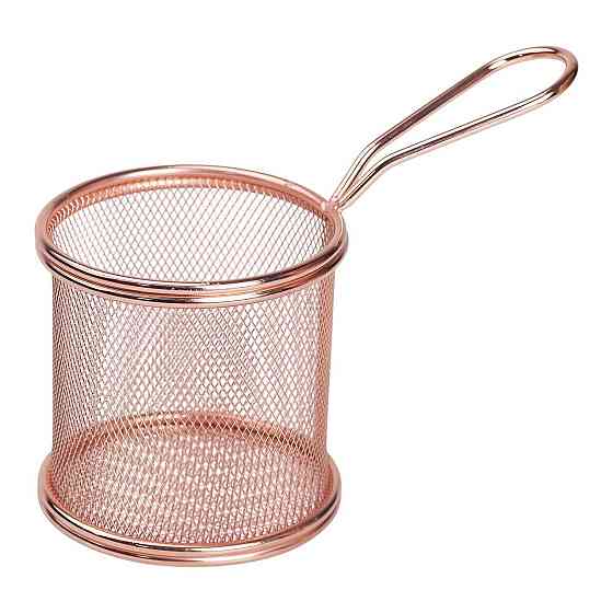 Рожева корзина для картоплі фрі та снеків 9×9 см Київ