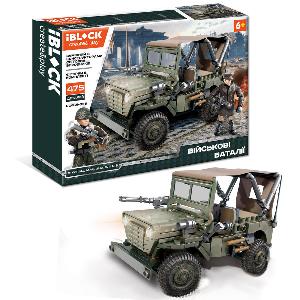 Конструктор IBLOCK PL-921-356 (24шт/2) Военные баталии, 475дет. фигурки в комплекте, ,в кор.45*7*33с, шт Київ - фото 1