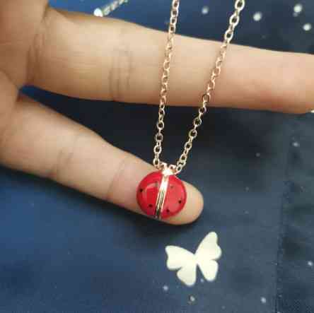 Кулон божья коровка 40 см красно-золотистый Киев