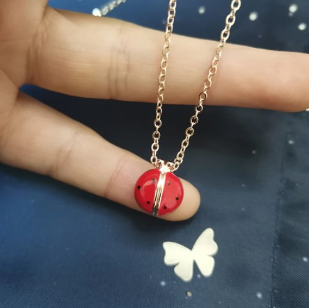 Кулон божья коровка 40 см красно-золотистый Киев - изображение 1