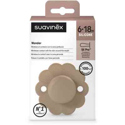 Пустышка Suavinex Wonder фізіологічна, 6-18 місяців, бежева (308384) Винница