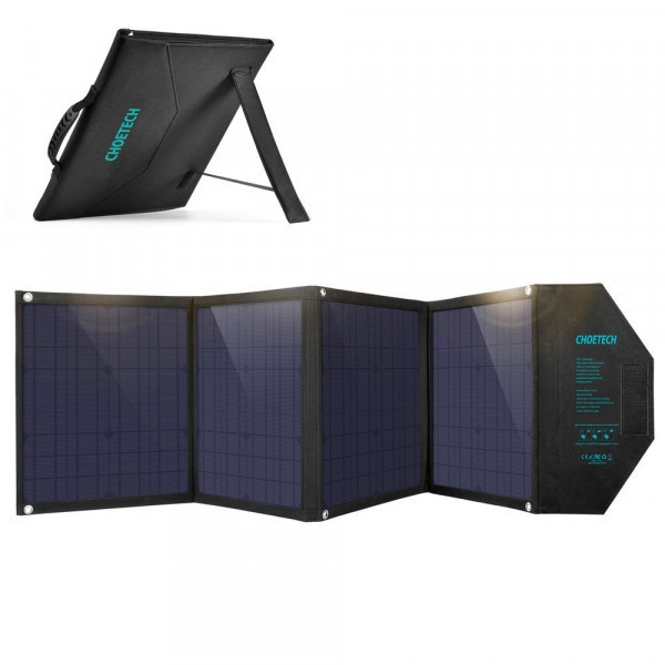 Сонячна панель для УМБ Choetech 80W (158x41см) DC80W, 5V/2.4A USB + 5V/2.4A QC3.0 + USB-C PD3.0(30W) (SC007) Київ - фото 2