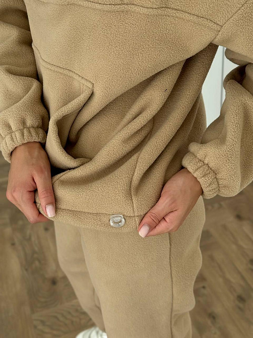 Теплый женский костюм TEDDY Бежевый XL-2XL Харьков - изображение 8