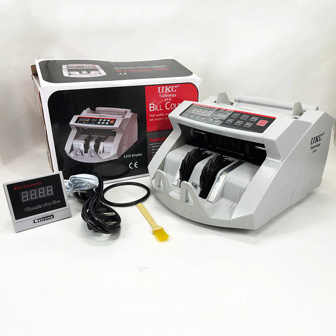 Машинка для счёта денег Bill Counter UKC MG-2089, Счетная машинка для банкнот XW-911 с детектором Киев - изображение 1