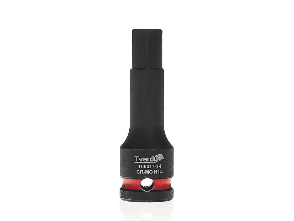 Головка ударна "Tvardy" з хром-молібденової сталі (Cr-Mo)  1/2"  Hex H14  довжиною  77мм Киев - изображение 1