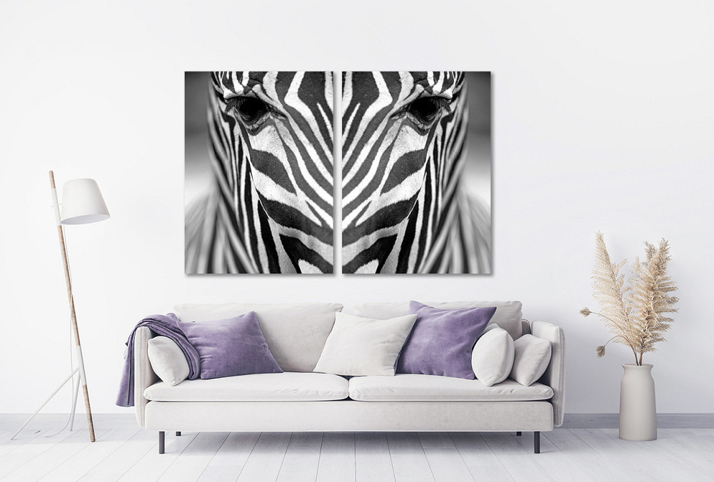 Модульная картина в гостиную / спальню  Зебра TLV-2_032 70x102 см Киев - изображение 2